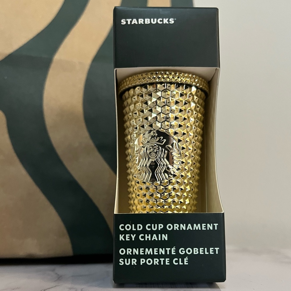 ✨Starbucks Gold Studded Keychain/ Ornament *NEW in Box- limited edition *
